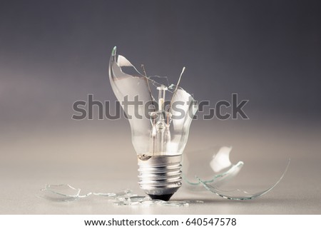 Broken light bulb
