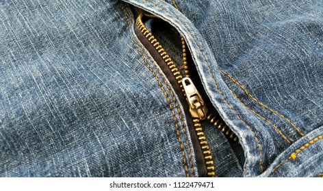 Broken Lock Zipper On Jeans