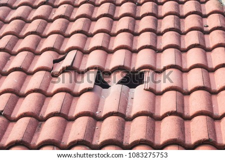 broken monier tiles roof 
