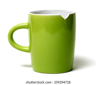 Broken Mug With Its Crack.