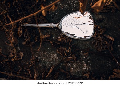 
Broken Old Hand Mirror - Mysterious Scene