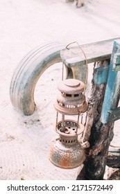 Broken Old Vintage Lamp In A Home