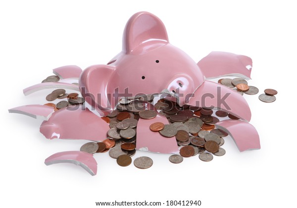 broken piggy bank