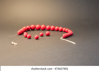 Broken Red Necklace