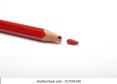 Broken Red Pencil.