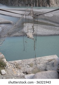 Broken Rope Bridge, Pakistan