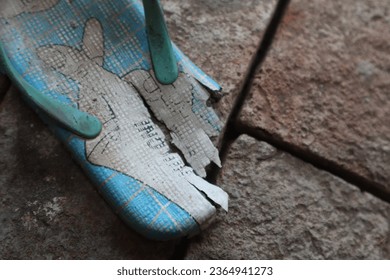 Broken sandals. Broken flip flops - Shutterstock ID 2364941273