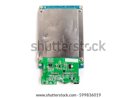 Broken and scratched hard disk