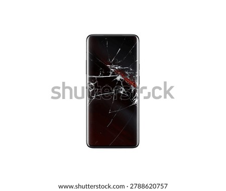 Broken Screen Mobile Phone - Smashed Screen