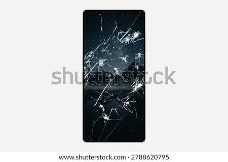 Broken Screen Mobile Phone - Smashed and Cracked Screen Phone