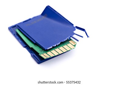 Broken SDHC Memory Card (digital Data Loss Concept)