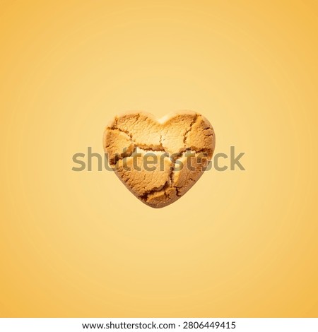 Broken seashell halves with sandy texture on yellow background