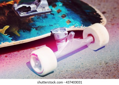 Broken Skateboard . Toned