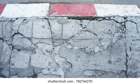 Broken Street Sidewalk Footpath Crack