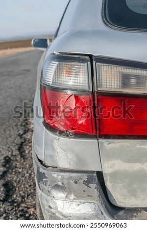 broken taillight from an accident