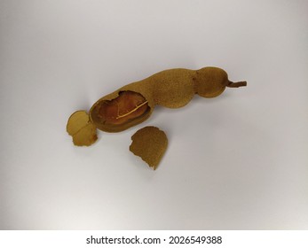 Broken Tamarind White Background Fresh Tamarind Stock Photo 2026549388 ...