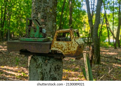 Broken Toy Car At The Kindergarten In Chernobyl Exclusion Zone In The Ukraine