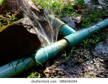 Broken Water Pipe Line In Gaden