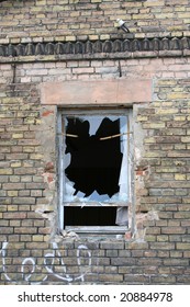 A broken window