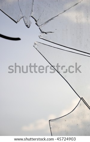 Similar – Image, Stock Photo Blue shards of glass on concrete