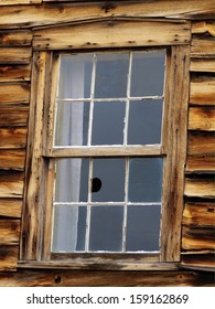 Broken Window In Abandoned Stagecoach Station In Colorado