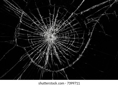 Broken window, background of cracked glass
