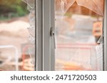 Broken window door in new build house