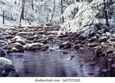 Brokenback Run In Winter, Shenandoah National Park, Virginia, USA