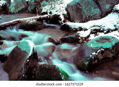 Brokenback Run In Winter, Shenandoah National Park, Virginia, USA