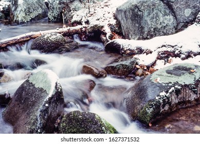 Brokenback Run In Winter, Shenandoah National Park, Virginia, USA