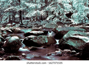 Brokenback Run In Winter, Shenandoah National Park, Virginia, USA