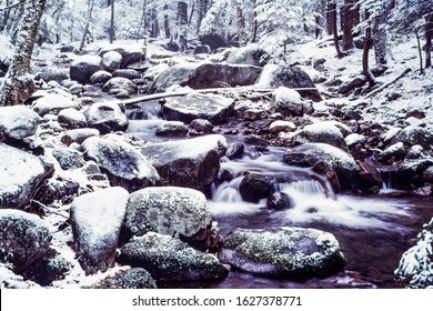 Brokenback Run In Winter, Shenandoah National Park, Virginia, USA