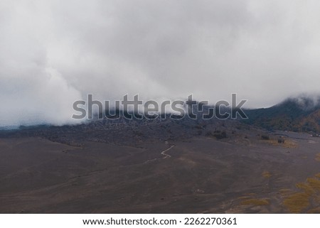 the bromo area is wide and is being covered in fog