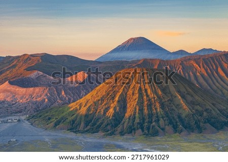 The Bromo, or Mount Bromo, is an active somma volcano, a Hindu pilgrimage site, and part of the Tengger mountains, in East Java, Indonesia.