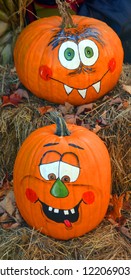 BROMONT QUEBEC CANADA 10 23 2018: Funny Pumpkin At Les Epouvantables Bromont, Is A Fall Season Contest, That Will Bring The Visitors Back In Time Of The Old Village Called West Shefford