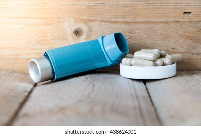 Bronchodilator Inhaler And Herb Capsule 