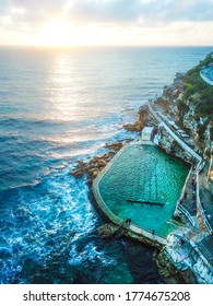 Bronte Beach Pool From Above By Drone