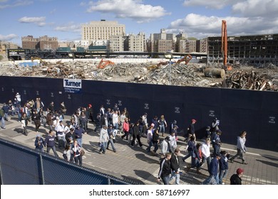 BRONX, NEW YORK - APRIL 10: Image Of The Old Yankee Stadium Torn Down.  Taken April 10, 2010 In The Bronx, New York.