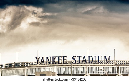 BRONX, NEW YORK - JUNE 11: Yankee Stadium Sports Building. Exterior View On June 11, 2013 In The Bronx, New York