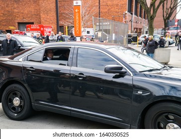 Bronx New York, NY/USA February 9, 2020 NYC Police officer wounded in an attempt assassination style shooting in the Bronx. Officer realized from the hospital and expected to recover. 
