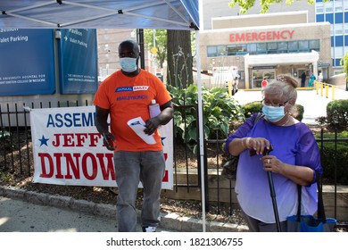 Bronx, New York/ US-07/27/2020:Mask And Hand Sanitizer Giveaway With Senator Jamaal T. Bailey,
 Assemblyman Jefferey Dinowitz & Council Member Andrew Cohen 