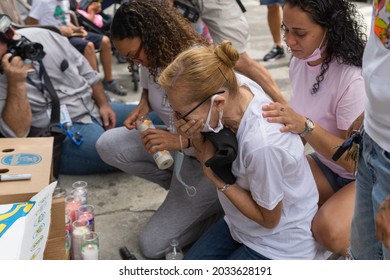 Bronx, New York USA August 30, 2021. The Family Of Michael Rosado Demand Justice After Their Son Was Killed By New York City Police Officer In The Bronx. 