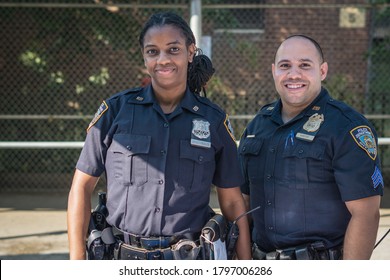 Bronx, New York/USA August 6, 2020 NYC Police Department Held A Anti Gun Violence Street Rally In The Bronx To Help Reduce Gun Violence. 