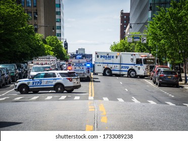 Bronx, New York/USA May 16, 2020 NYPD Bomb Squad Investigates A Suspicious Device. 