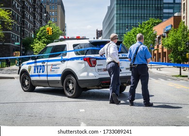 Bronx, New York/USA May 16, 2020 NYPD Bomb Squad Investigates A Suspicious Device. 