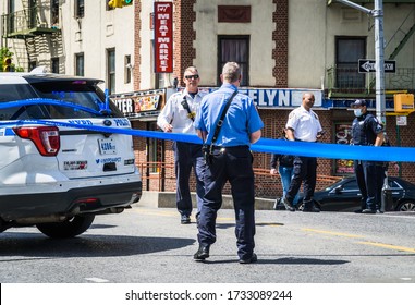 Bronx, New York/USA May 16, 2020 NYPD Bomb Squad Investigates A Suspicious Device. 