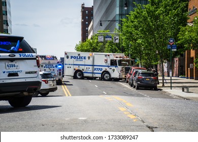 Bronx, New York/USA May 16, 2020 NYPD Bomb Squad Investigates A Suspicious Device. 