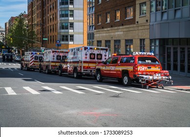 Bronx, New York/USA May 16, 2020 NYPD Bomb Squad Investigates A Suspicious Device. 