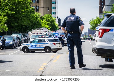 Bronx, New York/USA May 16, 2020 NYPD Bomb Squad Investigates A Suspicious Device. 