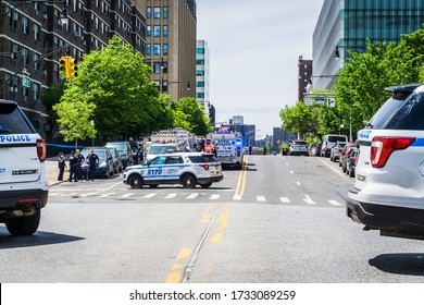 Bronx, New York/USA May 16, 2020 NYPD Bomb Squad Investigates A Suspicious Device. 